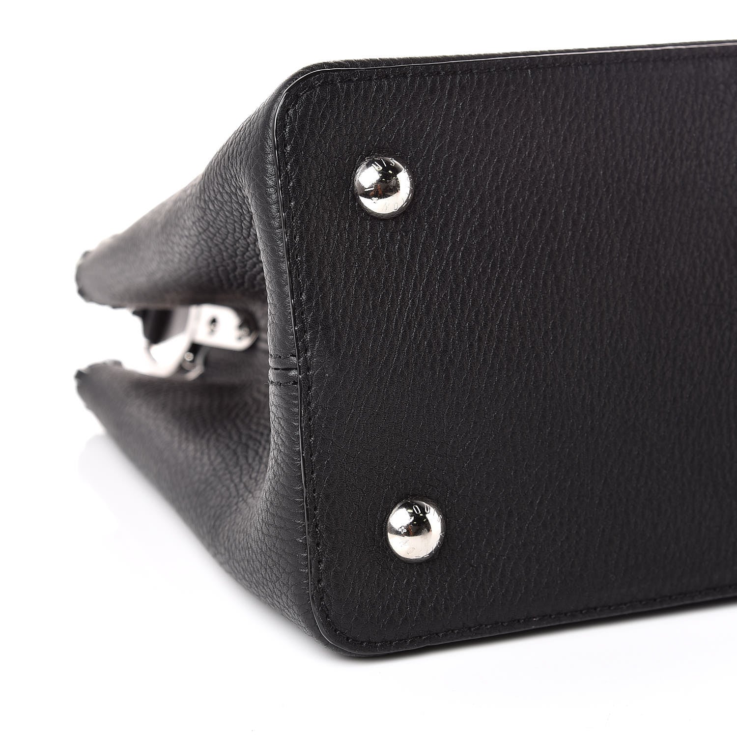 Louis Vuitton Taurillon Braided Capucines MM Black 5 of 11