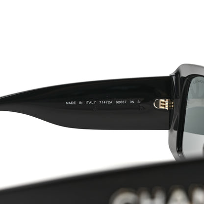 Chanel Acetate CC Logo Square Sunglasses 71472 Black 7 of 8