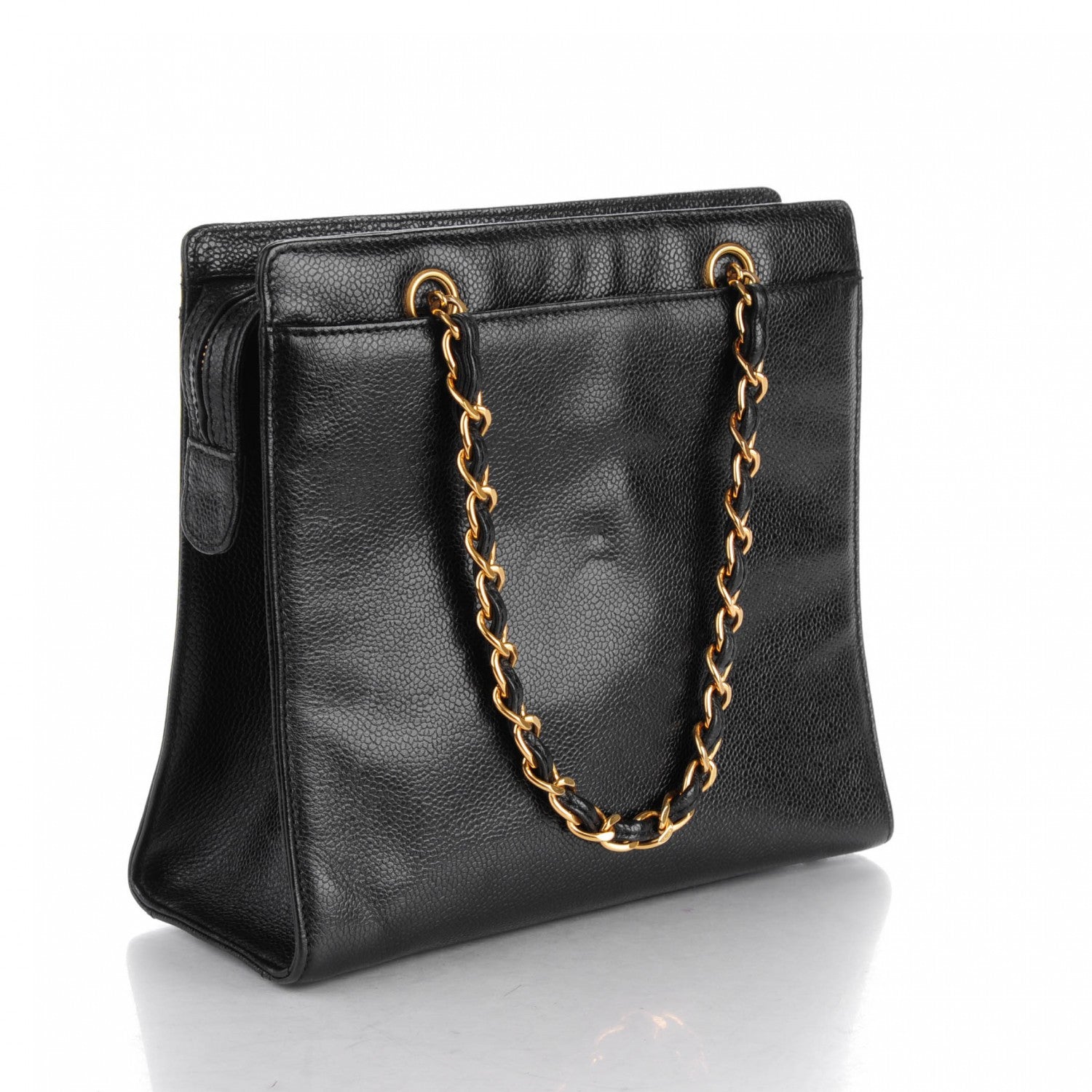 Chanel Caviar CC Shopper Tote Black 3 of 8