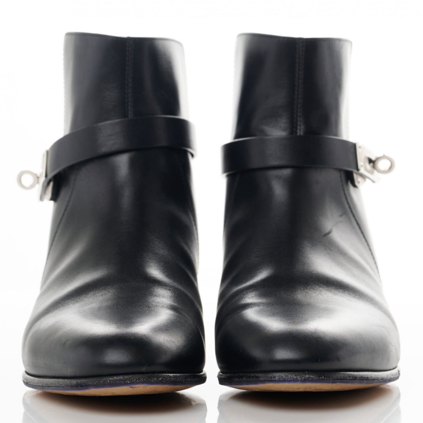 Calfskin Neo Low Boots 38.5 Black