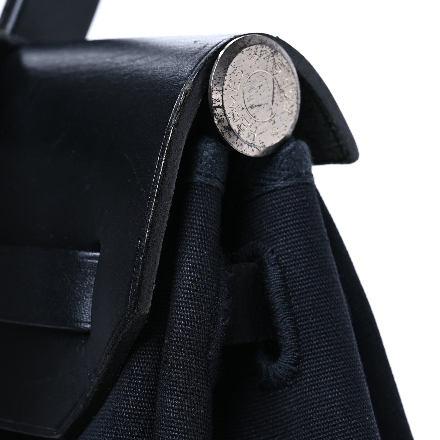 Hermes Toile Vache Calfskin Herbag 30 PM Black 14 of 14