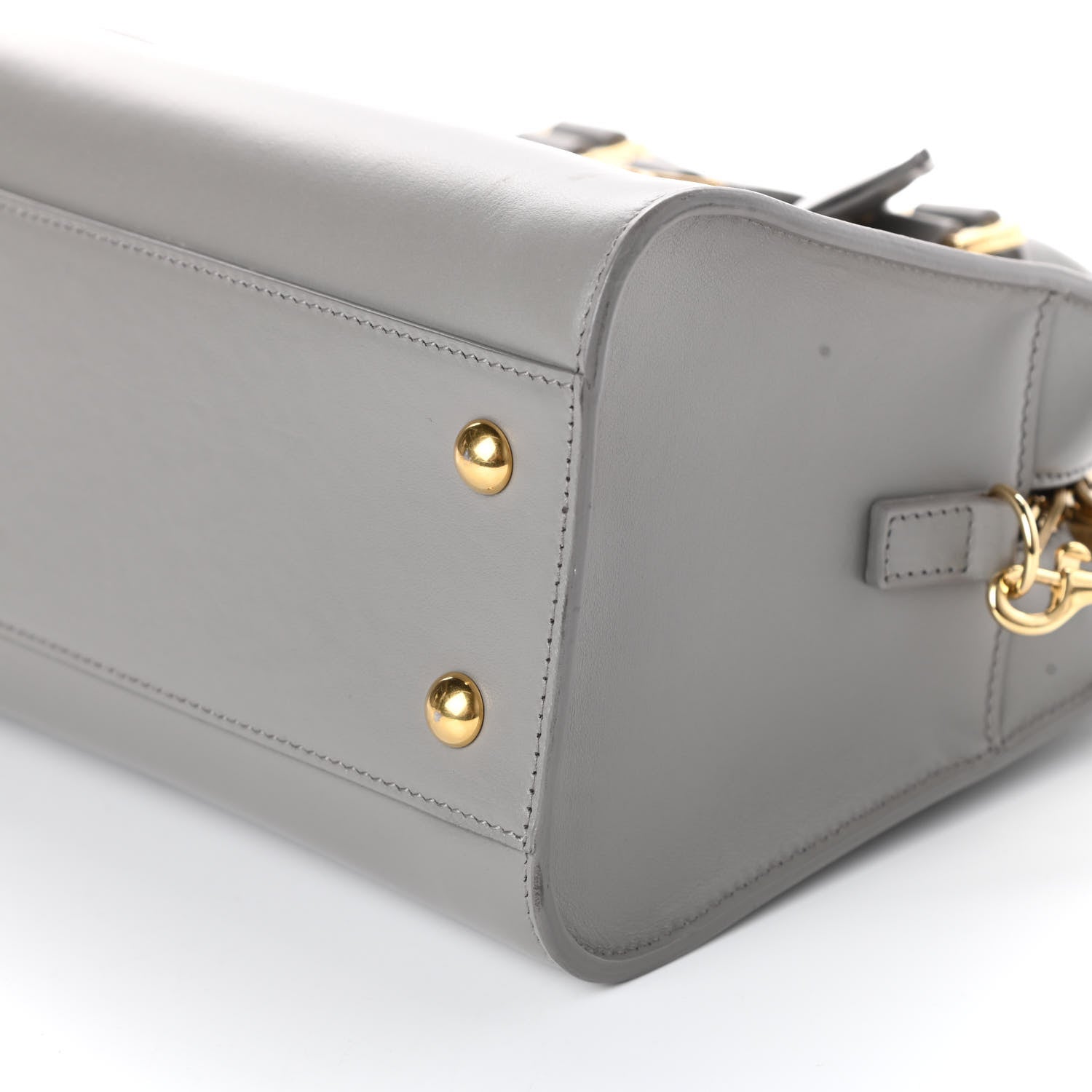 Saint Laurent Calfskin Monogram Baby Cabas Oyster Grey 9 of 9