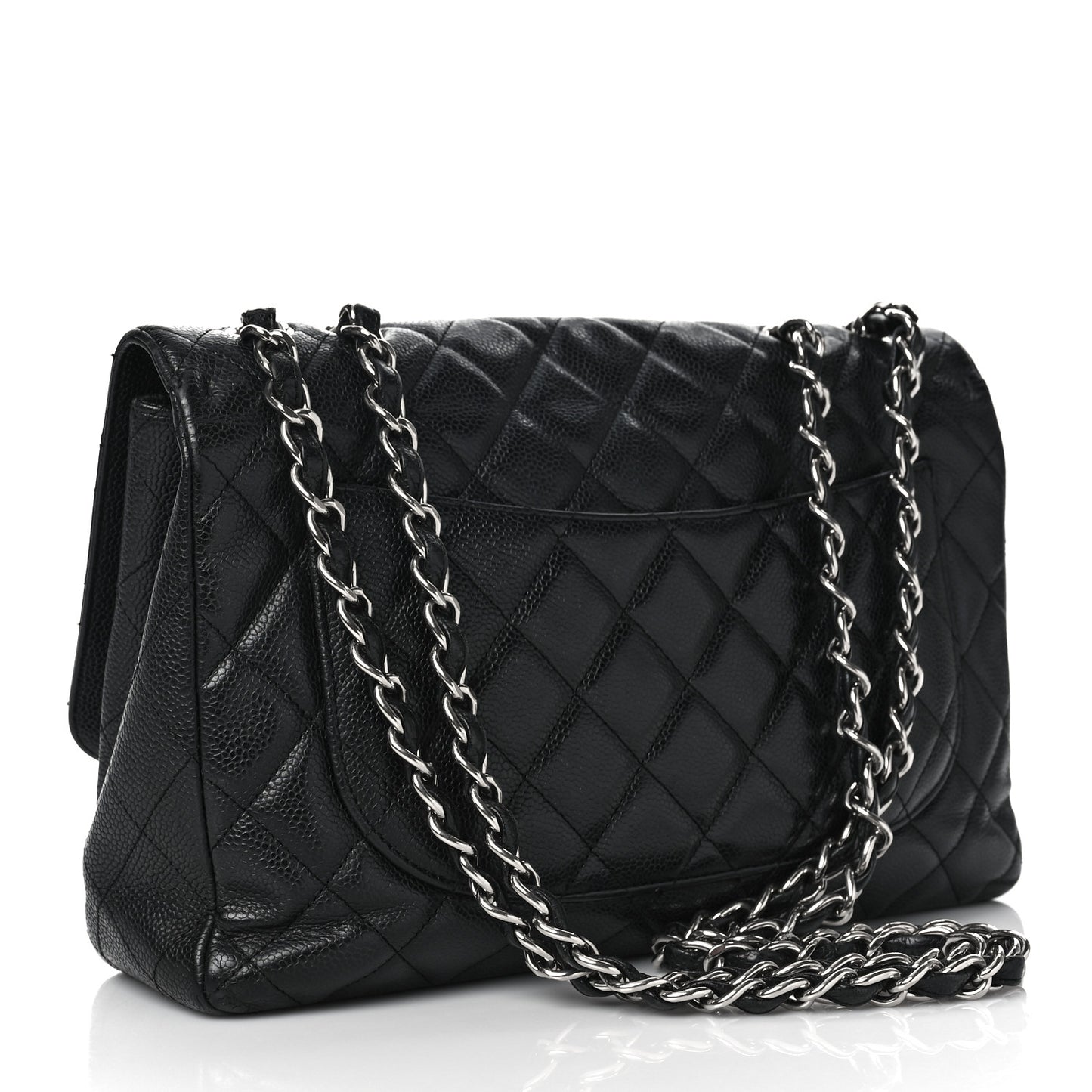 Caviar Quilted Jumbo Single Flap Black