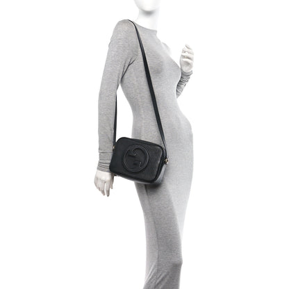 Gucci Sakai Be Green Calfskin Diagonal Stitched Small Blondie Shoulder Bag Black 2 of 10