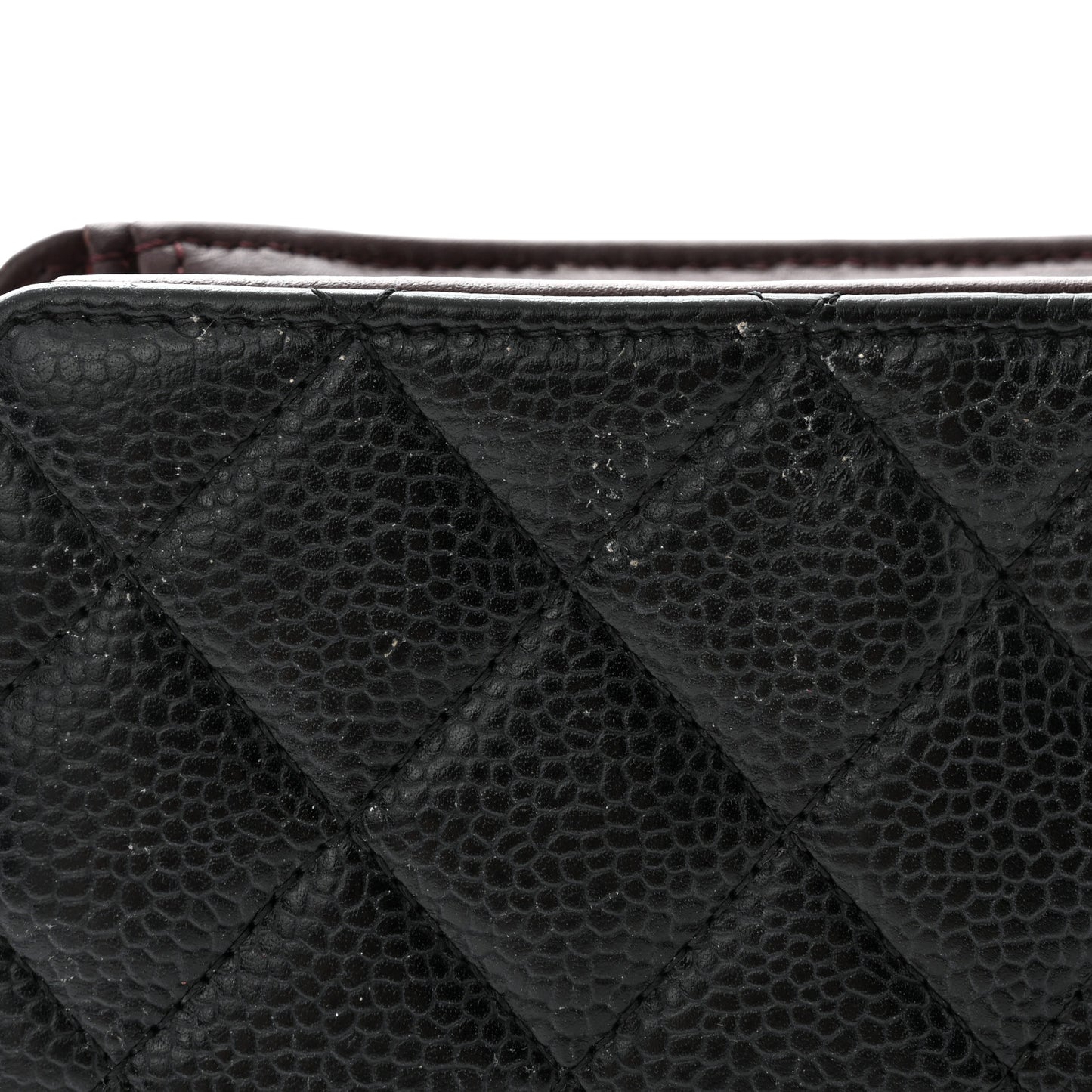 Caviar Quilted Yen Wallet Black