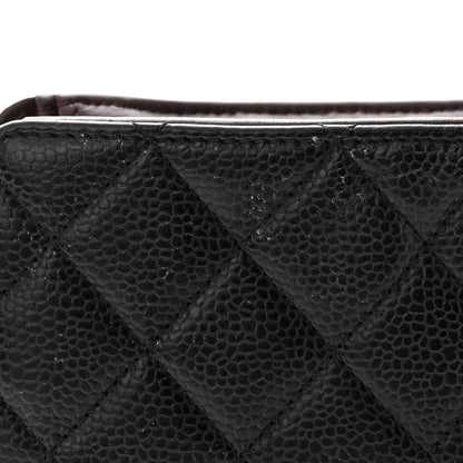 Chanel Caviar Quilted Yen Wallet Black 11 of 12