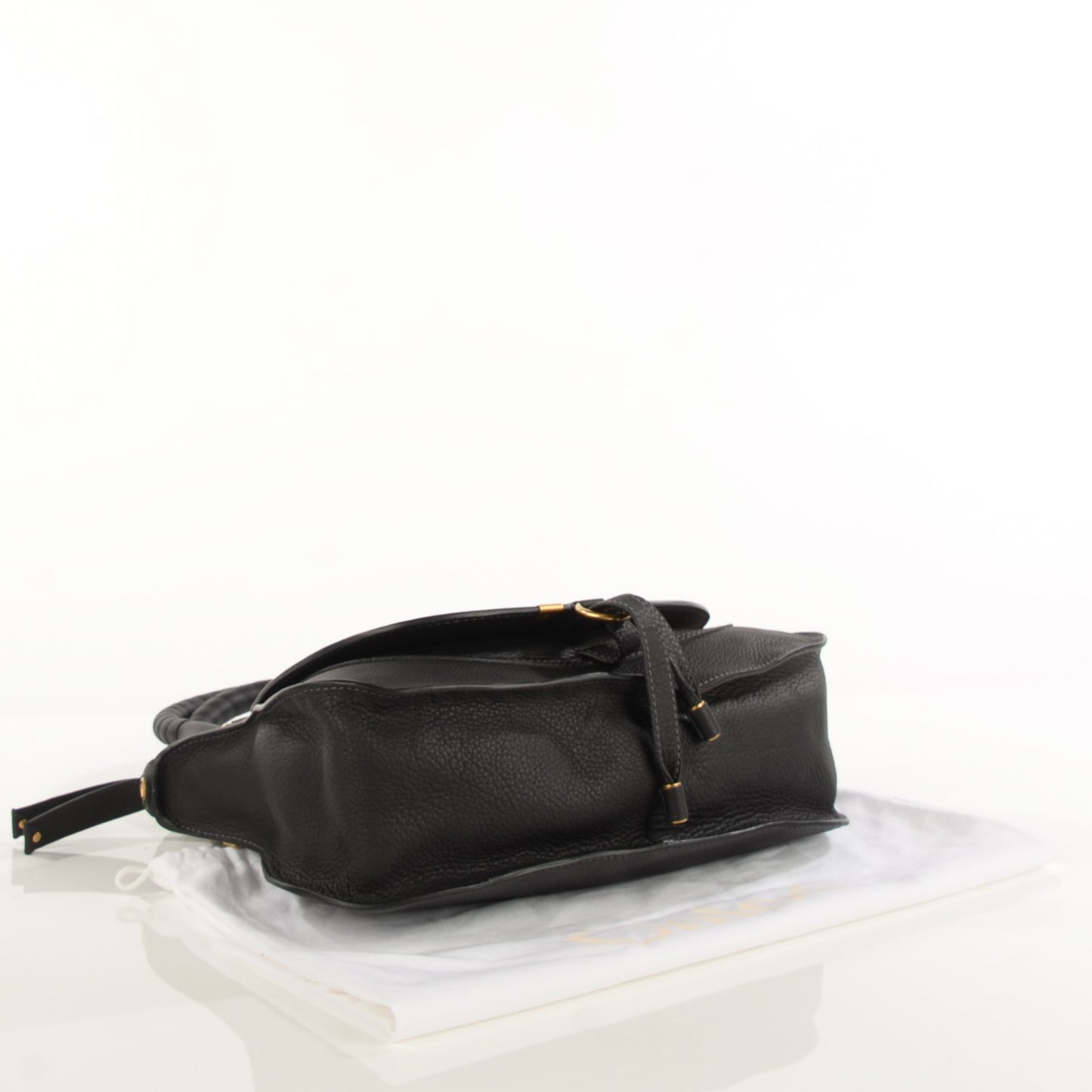 Calfskin Medium Marcie Satchel Black
