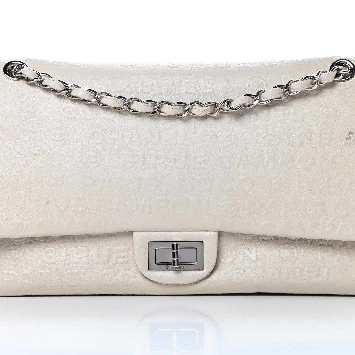 Calfskin Unlimited Jumbo Double Flap Off White
