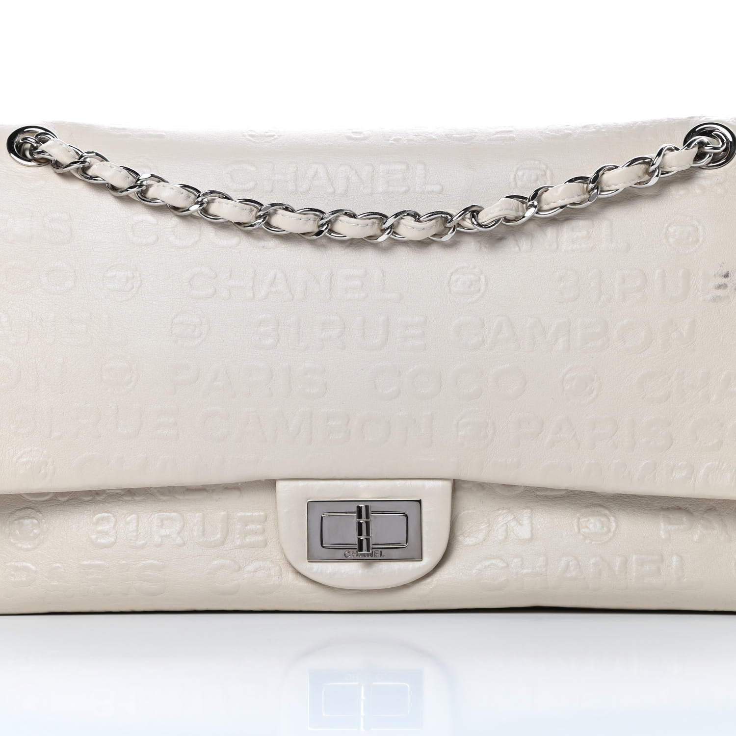 Chanel Calfskin Unlimited Jumbo Double Flap Off White 9 of 14