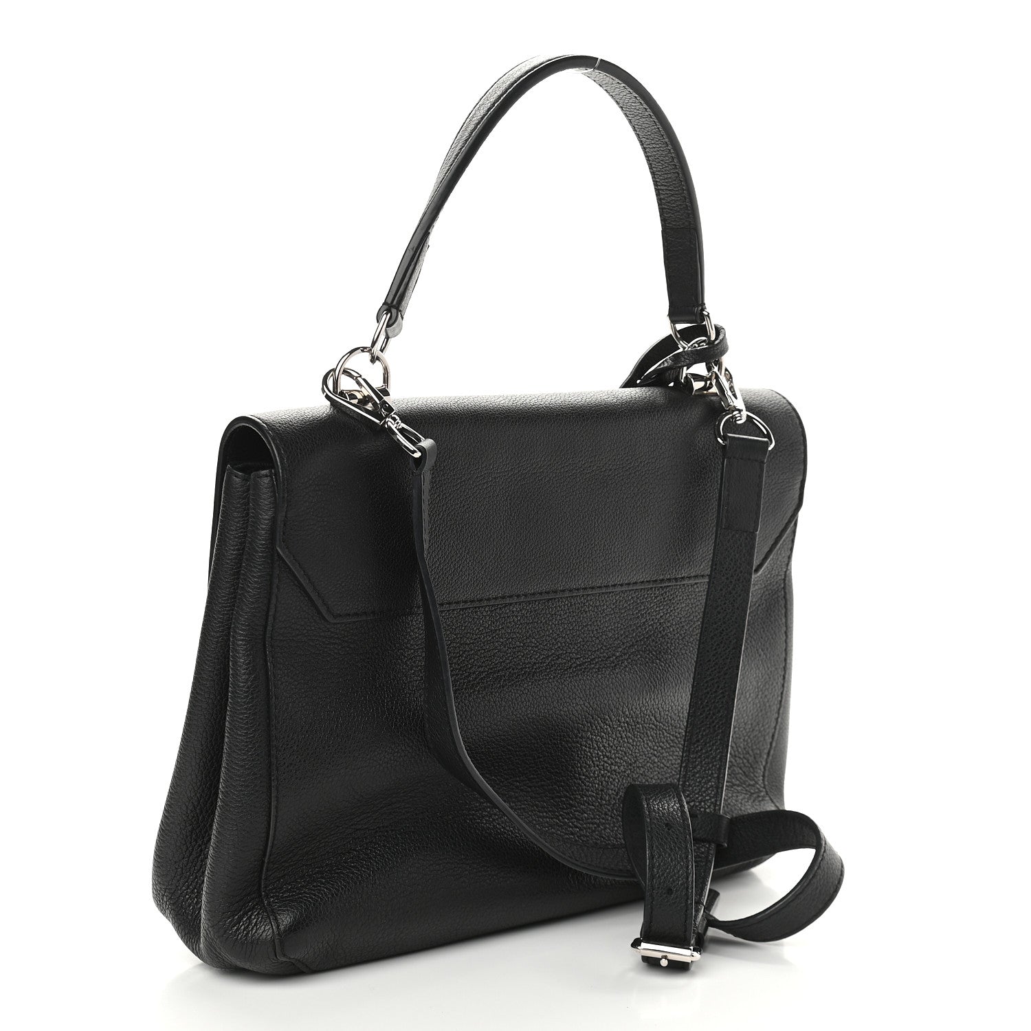 Louis Vuitton Soft Calfskin Lockme II Top Handle Black 3 of 8