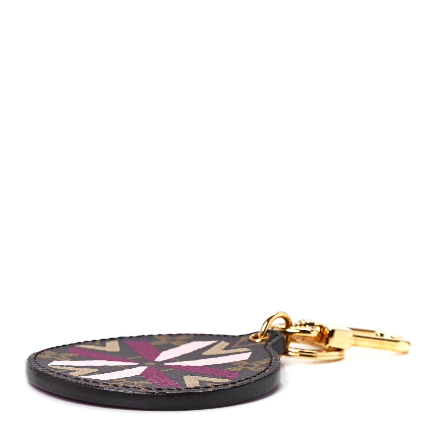 Monogram Illustre Multi V Bag Charm Key Ring Fuchsia