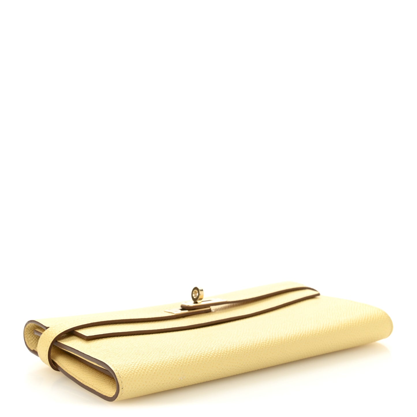 Epsom Kelly Longue Wallet Jaune Poussin
