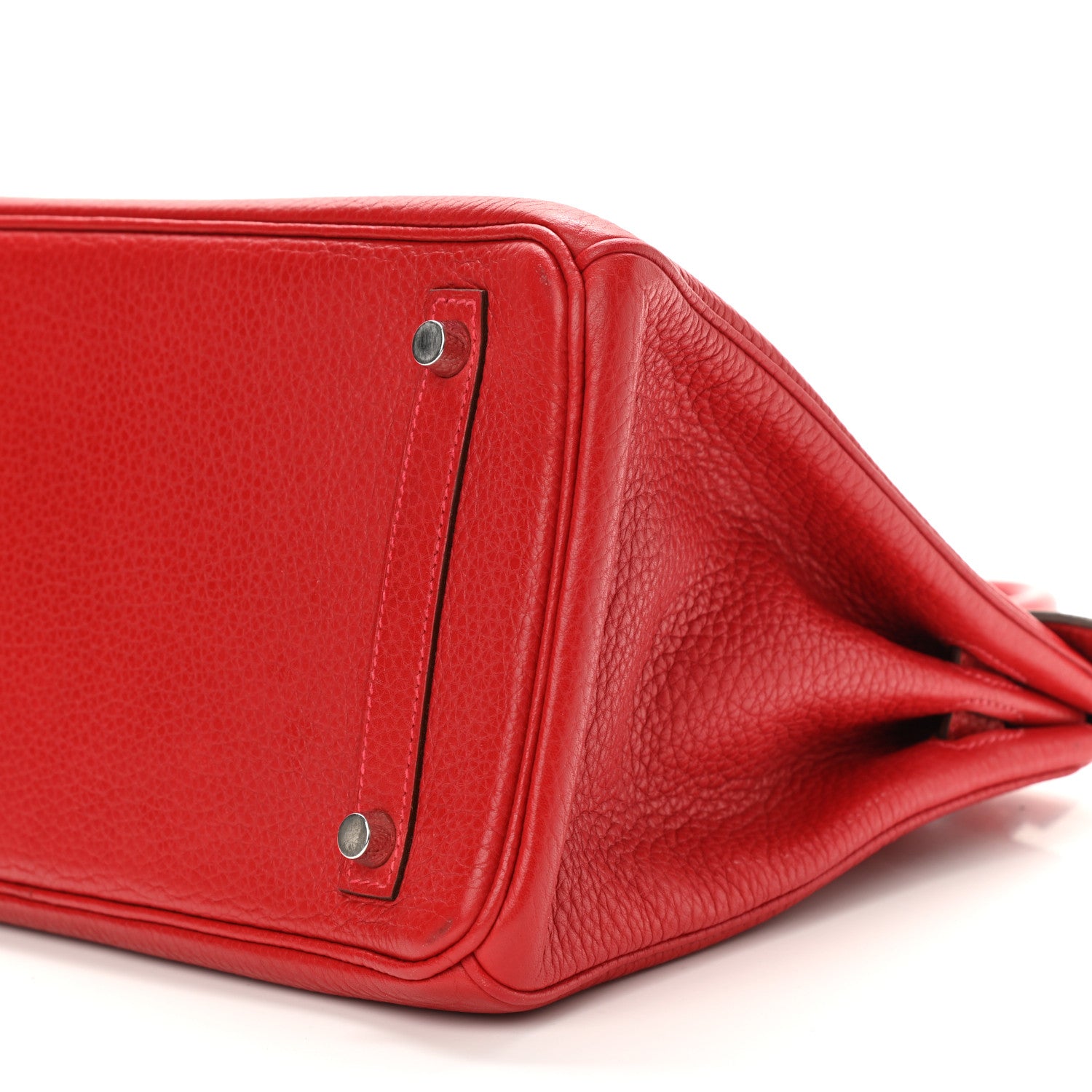 Hermes Taurillon Clemence Birkin 30 Rouge Casaque 9 of 17