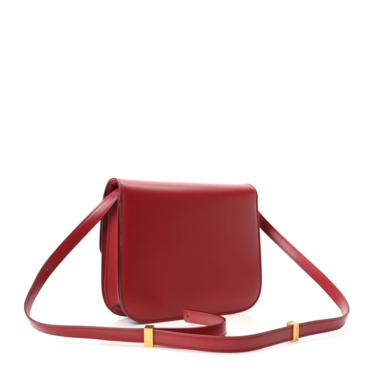 Box Calfskin Medium Classic Box Flap Bag Red