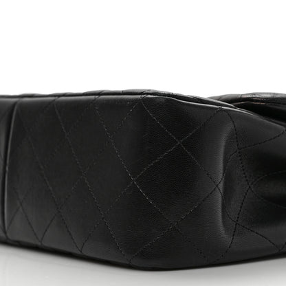 Chanel Lambskin Quilted Jumbo Double Flap Black 9 of 9