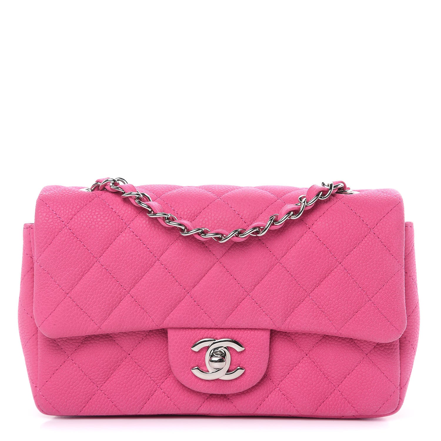 Chanel Iridescent Caviar Quilted Mini Rectangular Flap Pink 1 of 13