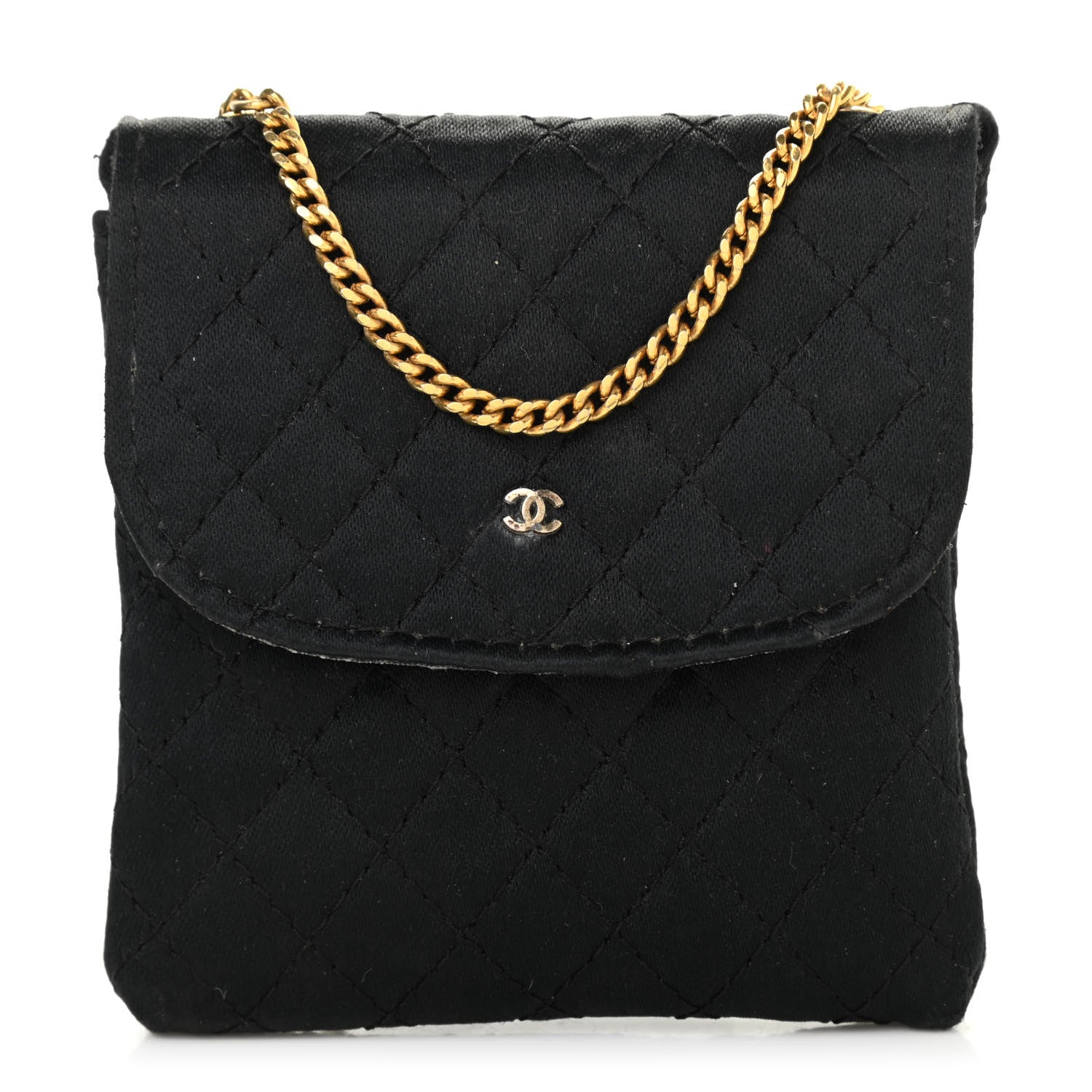 Chanel Grosgrain Quilted Micro Flap Bag Black 1 of 11