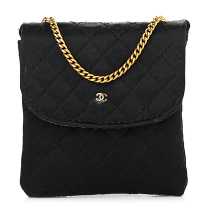 Chanel Grosgrain Quilted Micro Flap Bag Black 1 of 11