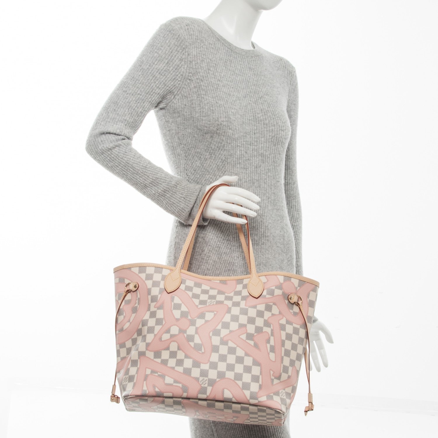 Louis Vuitton Damier Azur Tahitienne Neverfull MM 2 of 8