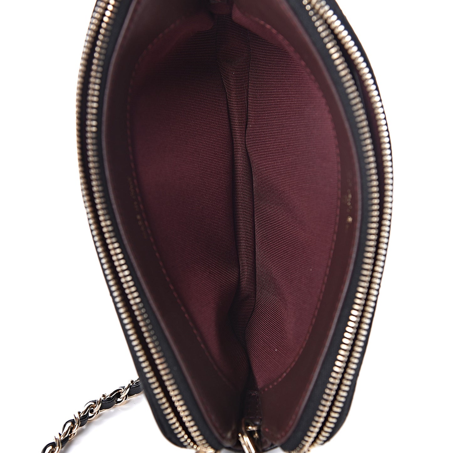 Lambskin Quilted Small Clutch With Chain Black