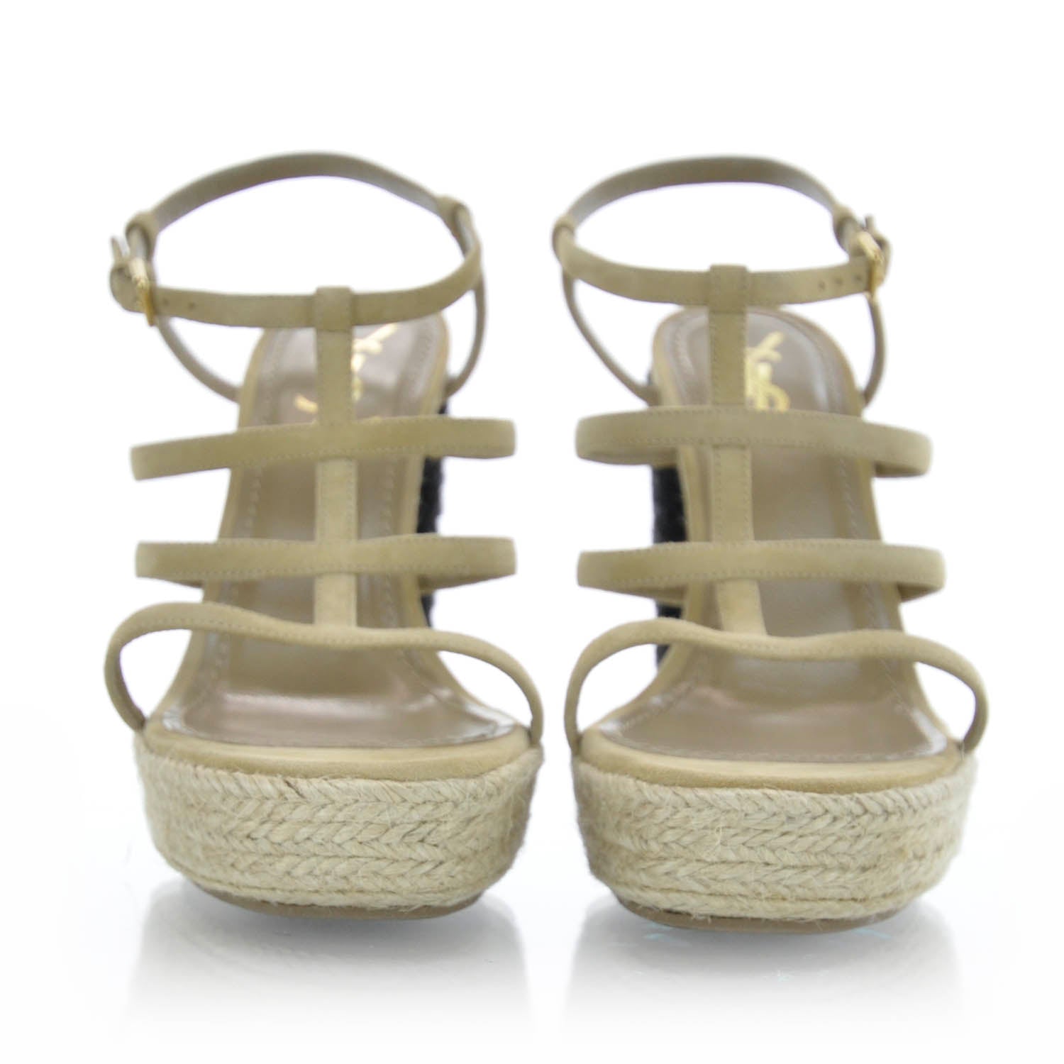 Saint Laurent Gipsy 105 Platform Cage Espadrille Sandals 38 7 of 7
