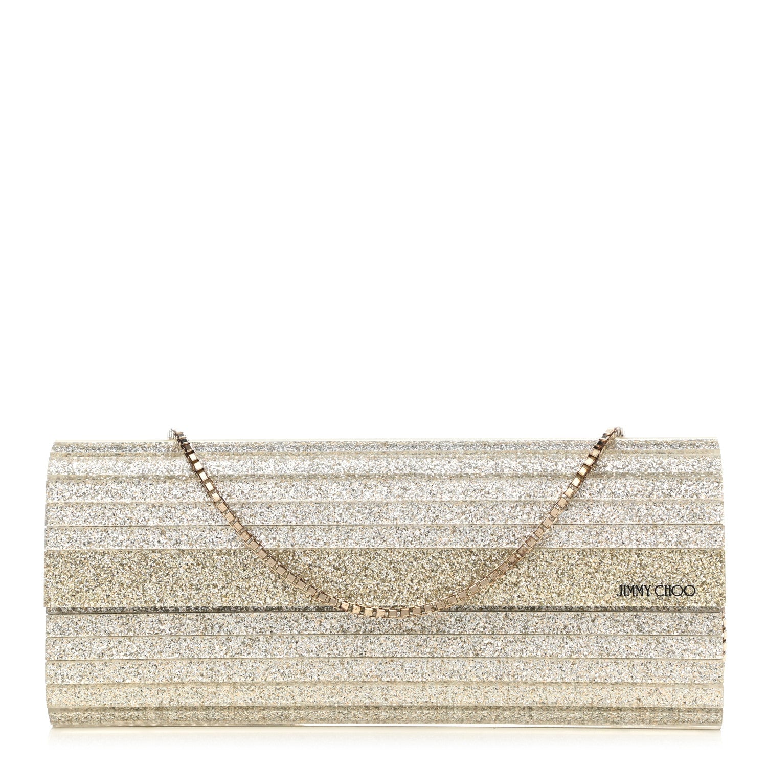 Jimmy Choo Acrylic Glitter Sweetie Clutch Champagne 1 of 11