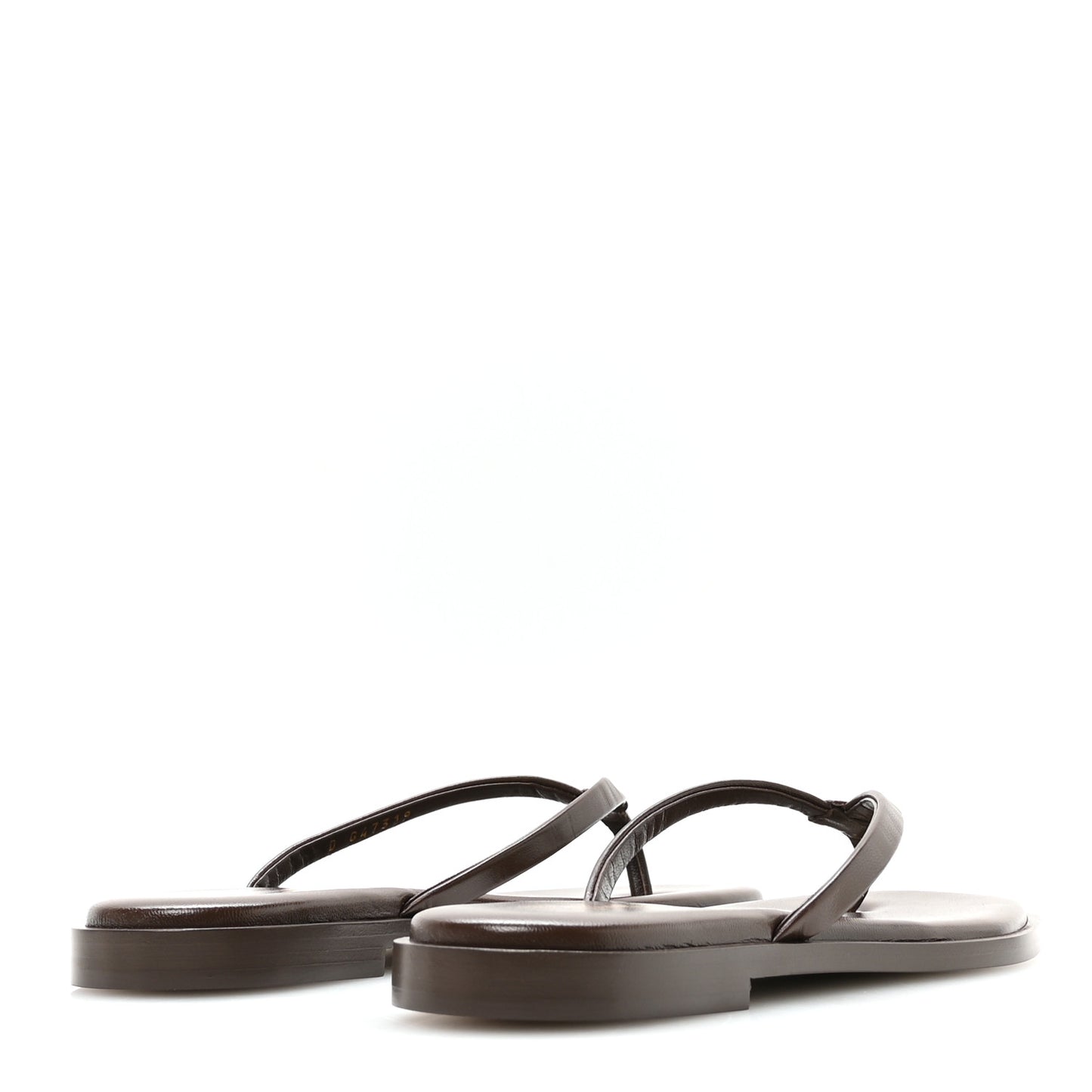 Goatskin CC Times Square Thong Sandals 37.5 Brown