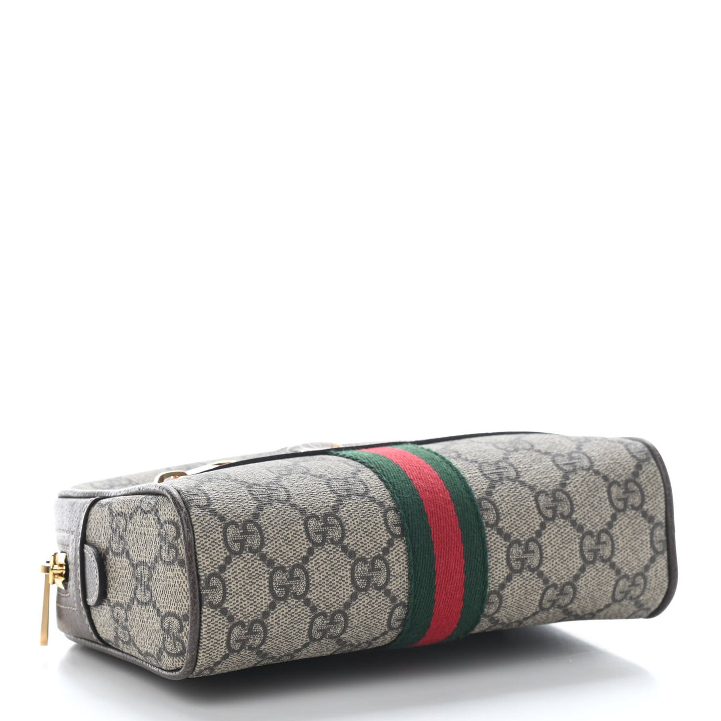GG Supreme Monogram Web Small Ophidia Belt Bag 95 38 Dark Brown