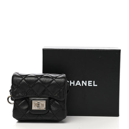 Chanel Calfskin Quilted 2.55 Ankle Wrist Bag Black 8 of 8