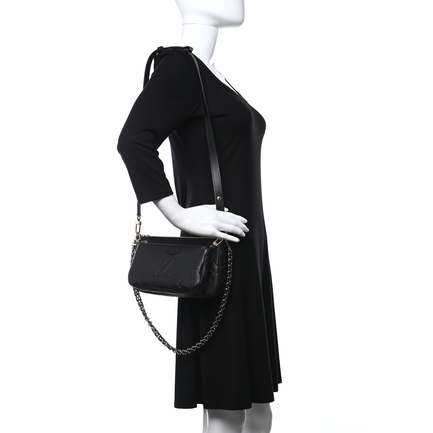 Louis Vuitton Empreinte Monogram Giant Multi Pochette Accessories Black 2 of 12