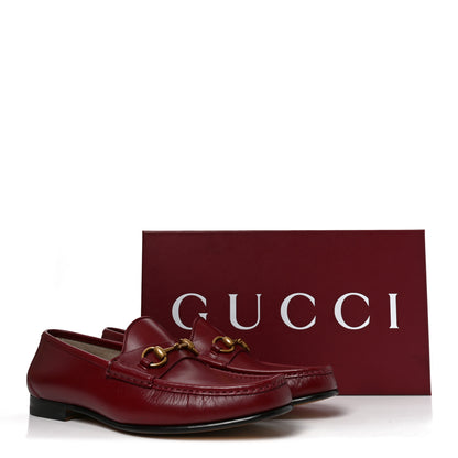 Gucci Betis Glamour Calfskin Mens 1953 Horsebit Loafers 9.5  Rosso Ancora 8 of 8