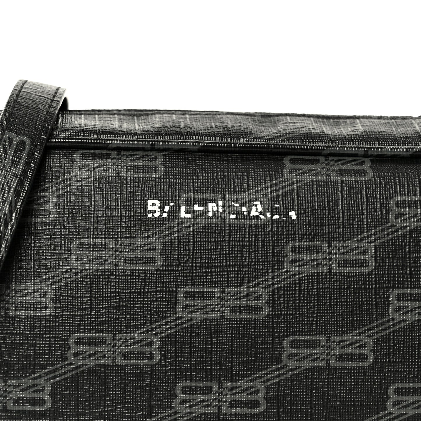 Coated Canvas BB Monogram Medium Signature Camera Bag Black Grey
