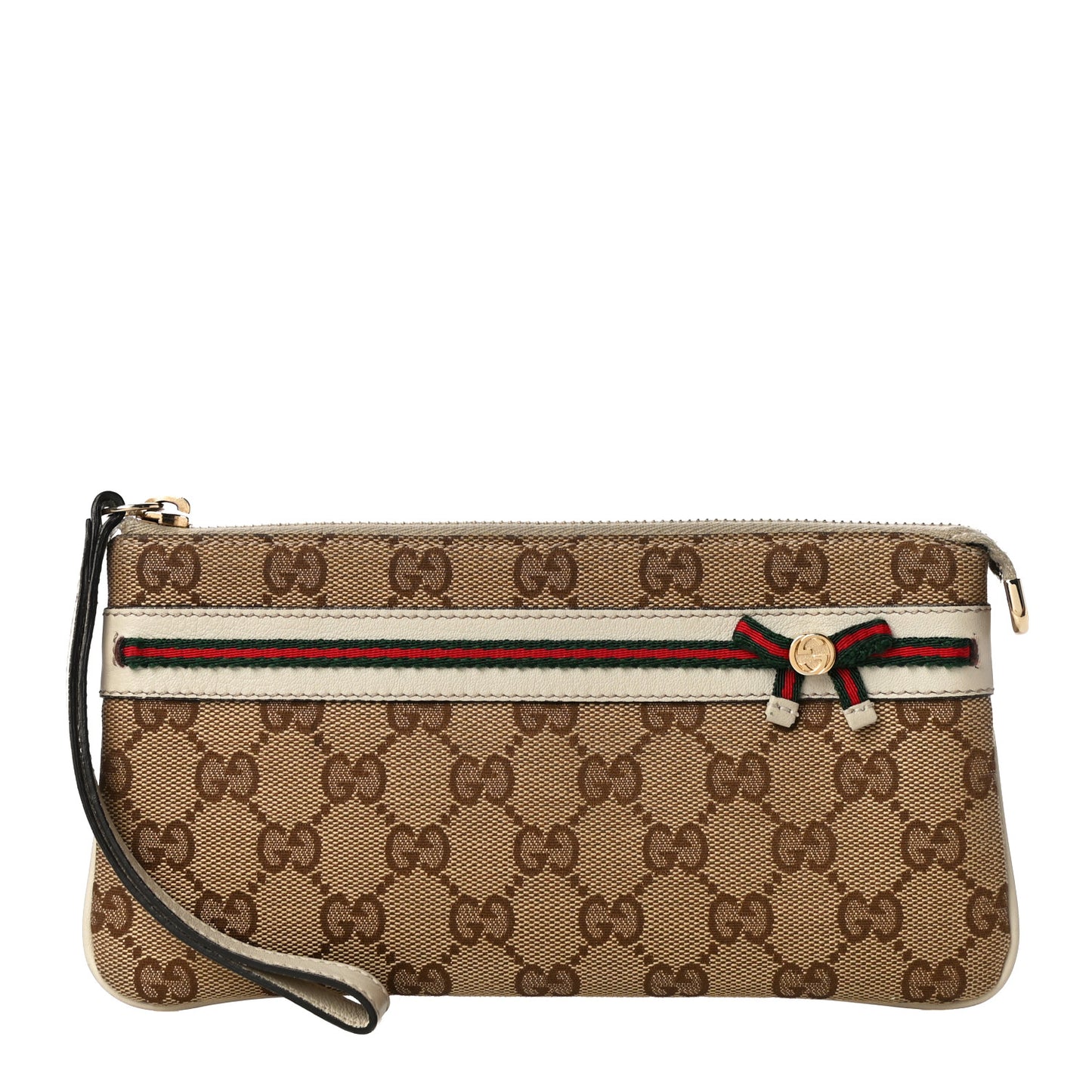 Monogram Mayfair Wristlet Off White