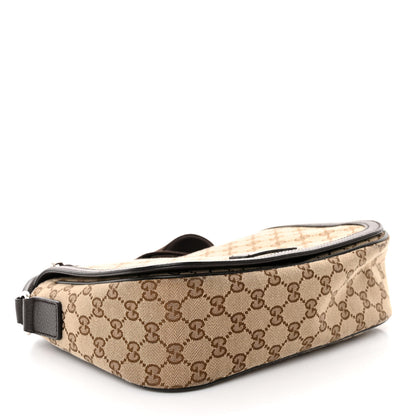 Gucci Monogram Flap Messenger Bag Beige Dark Brown 4 of 10