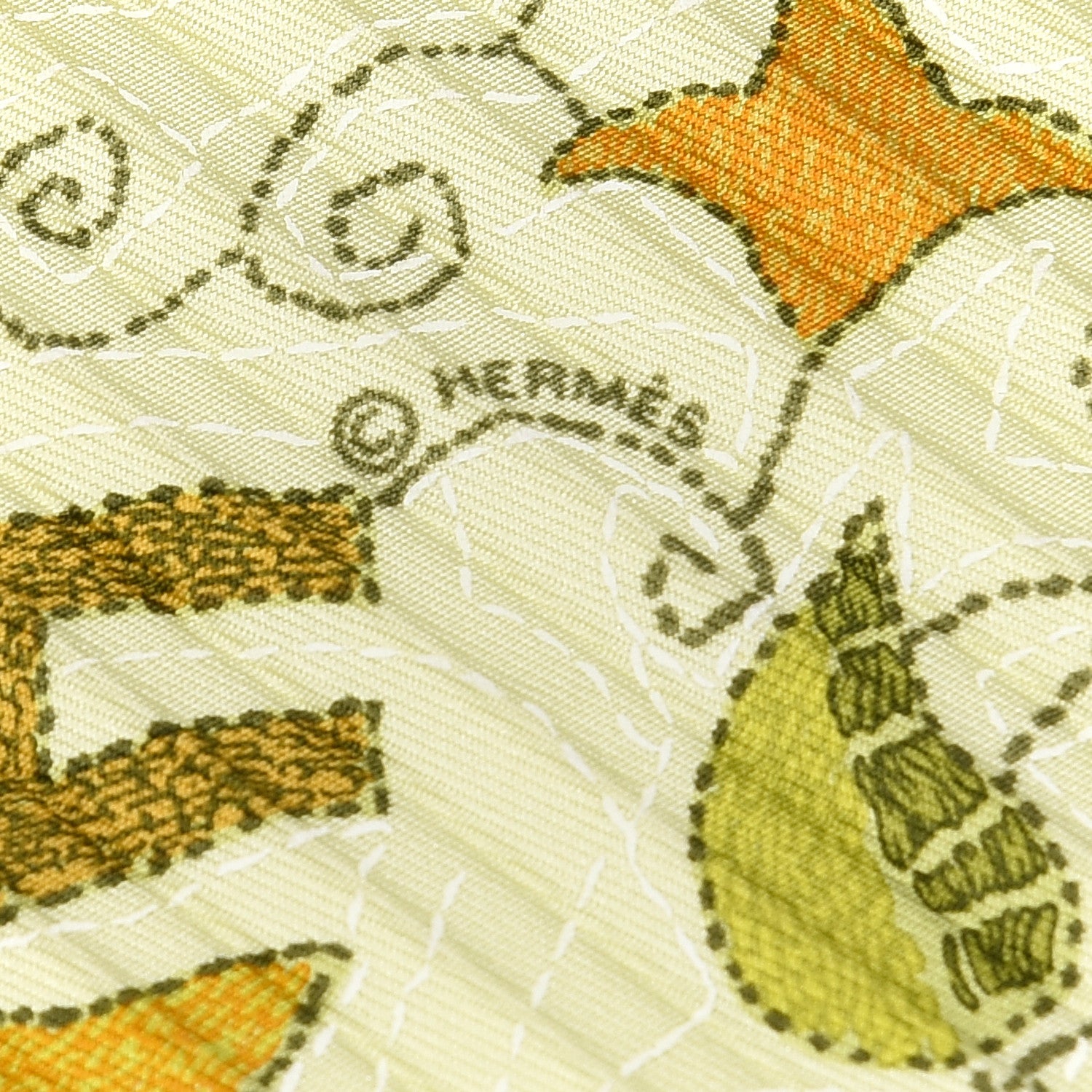 Hermes Silk Carre Kantha Scarf 90 3 of 5