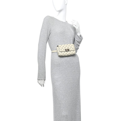 Valentino Garavani Lambskin Rockstud Spike Belt Bag 85 Ivory 2 of 14