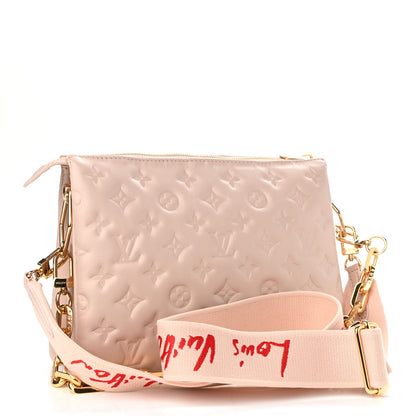 Louis Vuitton Lambskin Embossed Monogram Fall In Love Coussin PM Dragée Light Pink 3 of 9