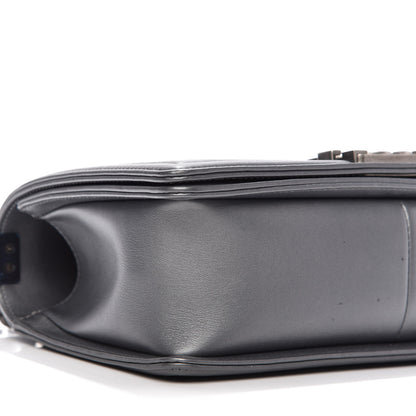 Chanel Calfskin Quilted Medium Boy Flap Dark Grey 6 of 10