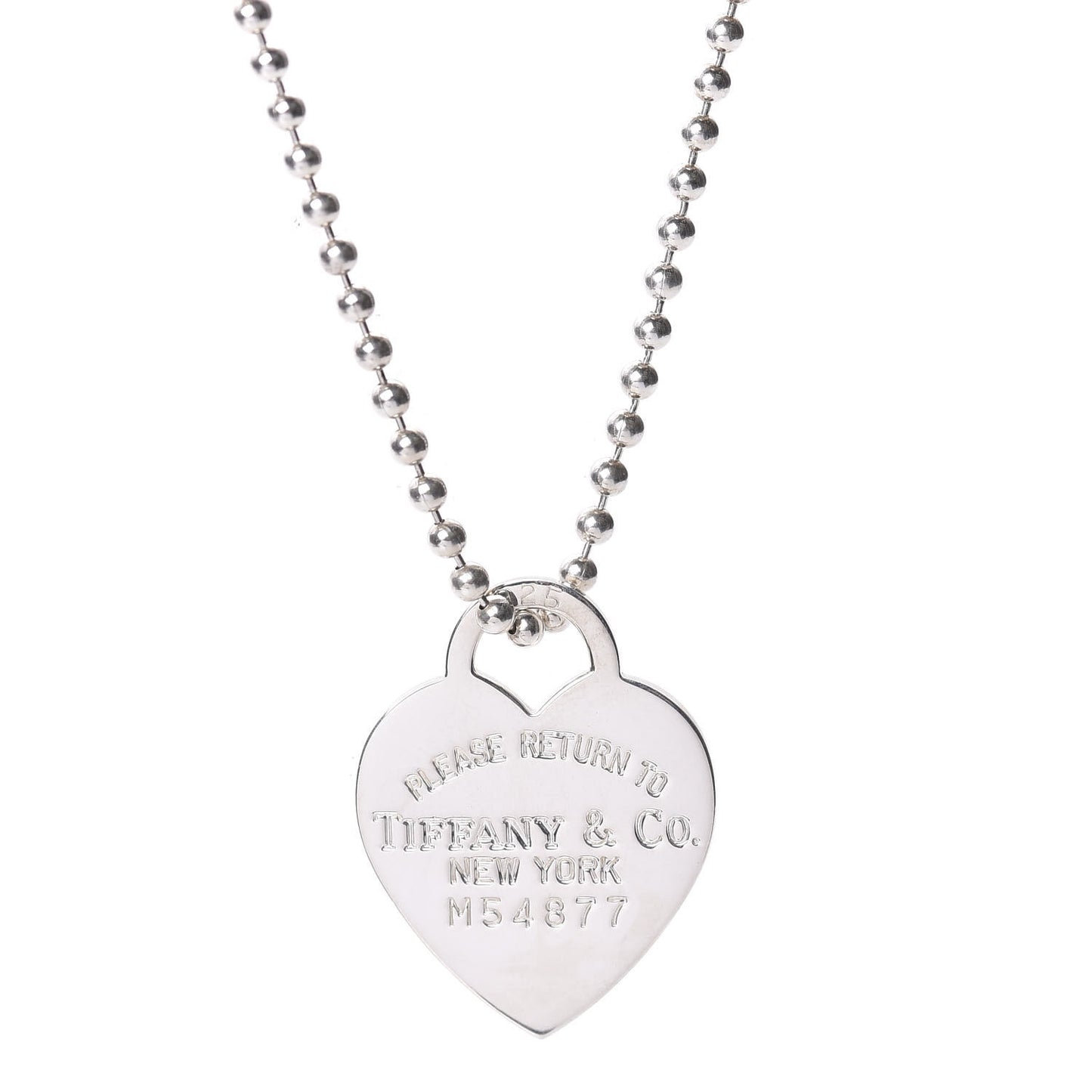 Sterling Silver Long Return to Tiffany Heart Pendant Necklace