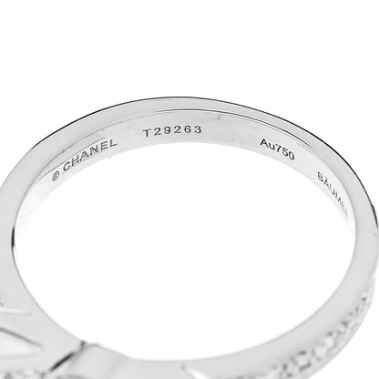 Chanel 18K White Gold Diamond Ruban Ring 45 3.25 4 of 5