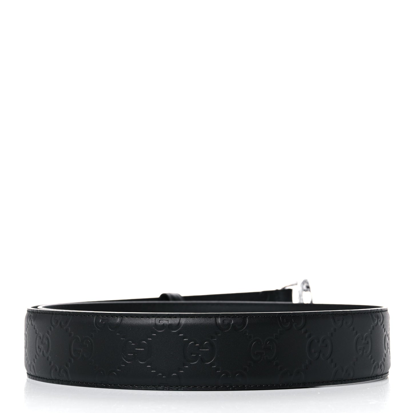 Guccissima Signature Interlocking G 40mm Belt 95 38 Black