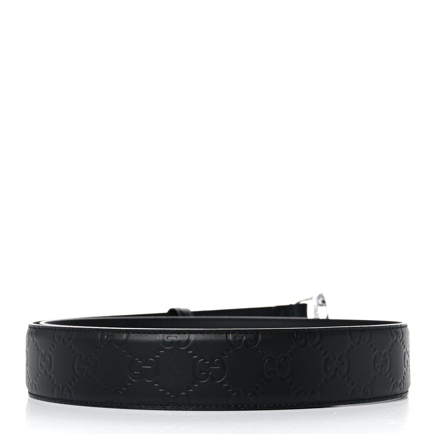Gucci Guccissima Signature Interlocking G 40mm Belt 95 38 Black 2 of 4