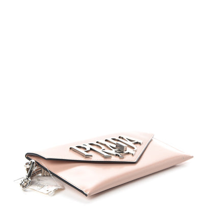 Prada Spazzolato Logo Wristlet Pesca 3 of 6