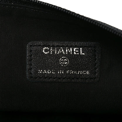 Chanel Caviar Timeless CC Cosmetic Pouch Clutch Black 6 of 8