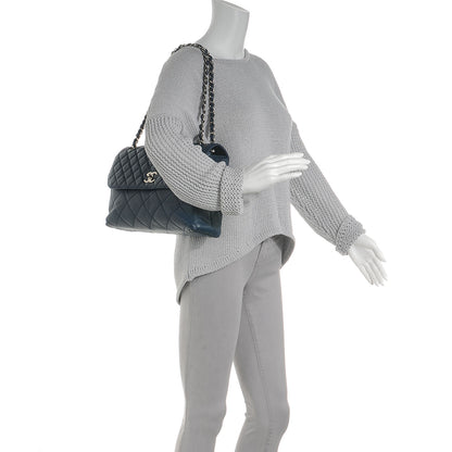 Chanel Calfskin Quilted In The Business Flap Dark Blue 2 of 7