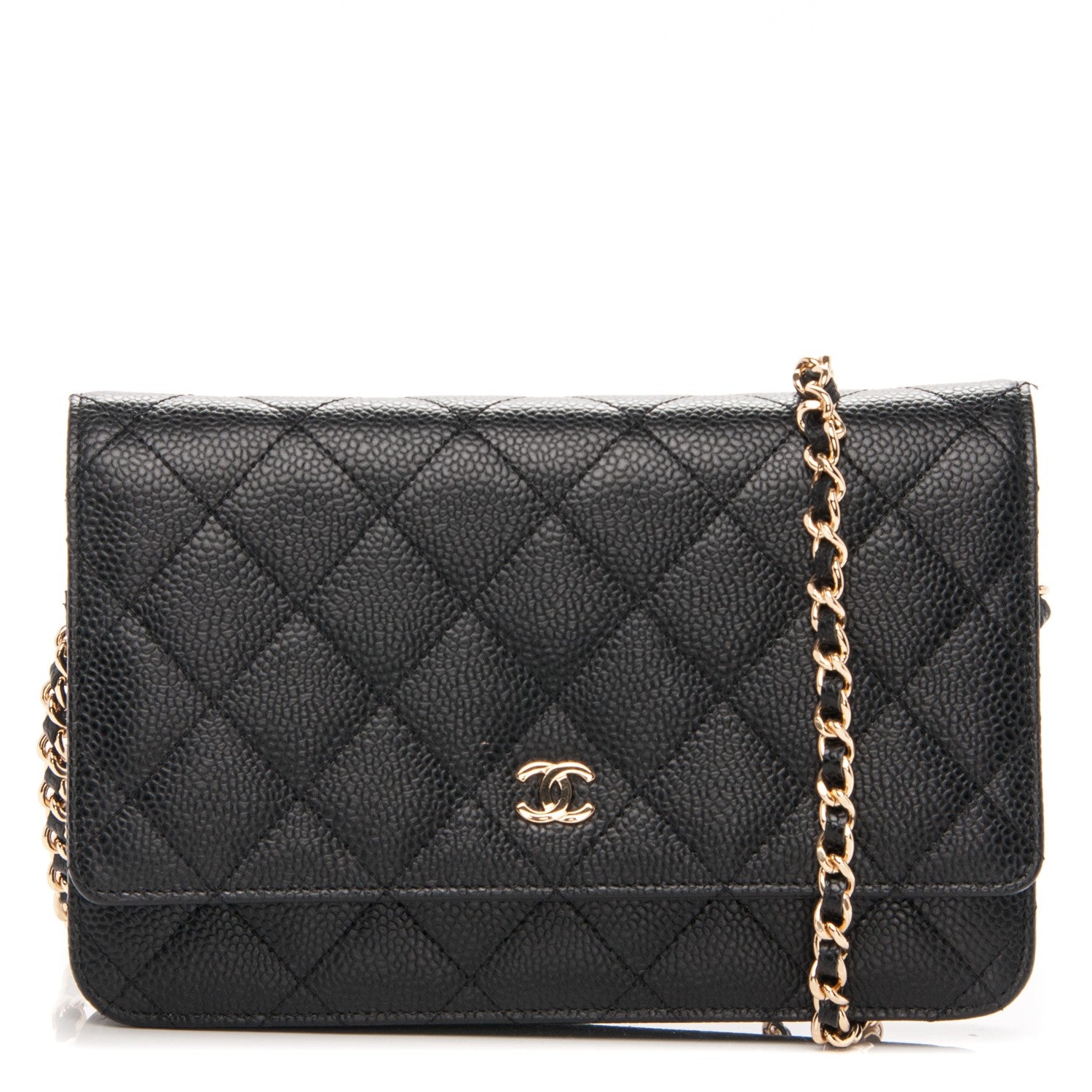 Chanel Caviar Quilted Wallet On Chain WOC Black 1 of 7