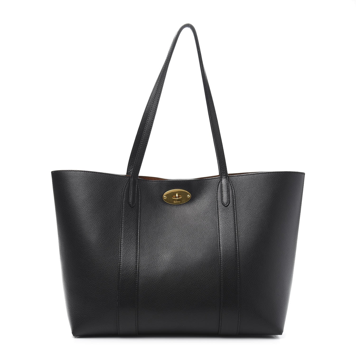 Mulberry Small Classic Grain Bayswater Tote Black 1 of 12