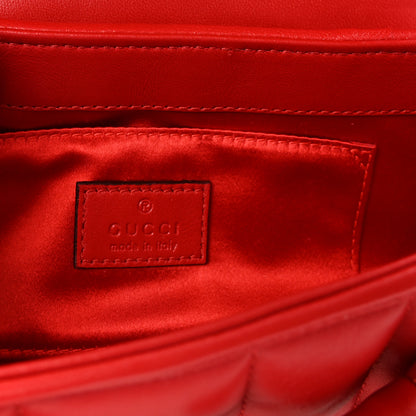 Gucci Nappa Vertical Matelasse Small Maxi Horsebit Chain Shoulder Bag Beret Red 6 of 10