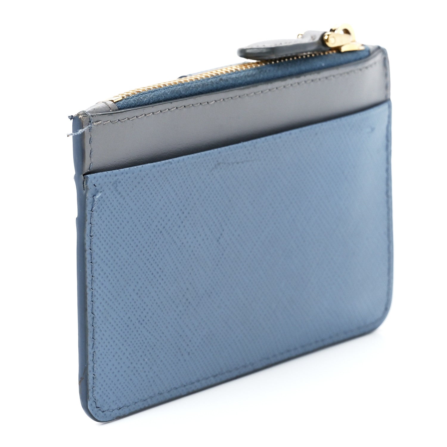 Prada Saffiano City Calf Coin Case Card Holder Astrale Nube 3 of 13