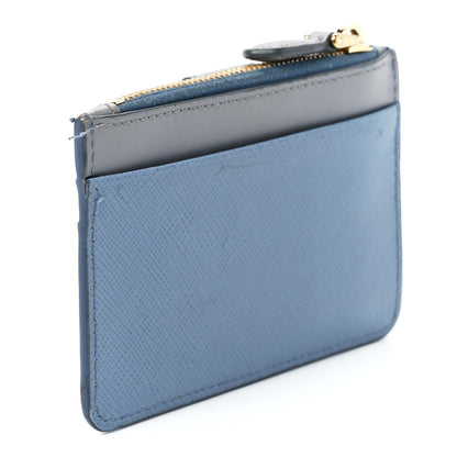 Prada Saffiano City Calf Coin Case Card Holder Astrale Nube 3 of 13